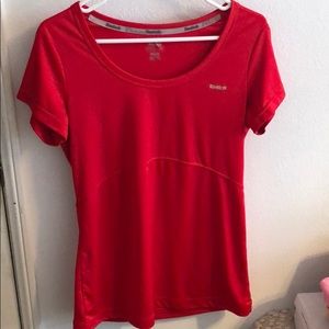 Red athletic T-shirt